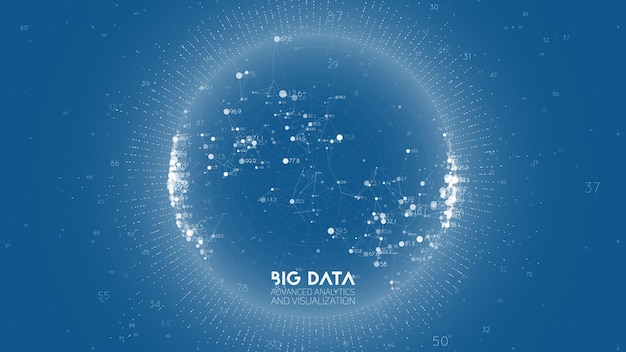 Big-Data-Visualisierung. Futuristische Infografik. Informationsästhetisches Design