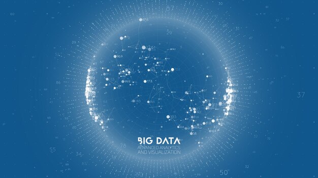Big-Data-Visualisierung. Futuristische Infografik. Informationsästhetisches Design