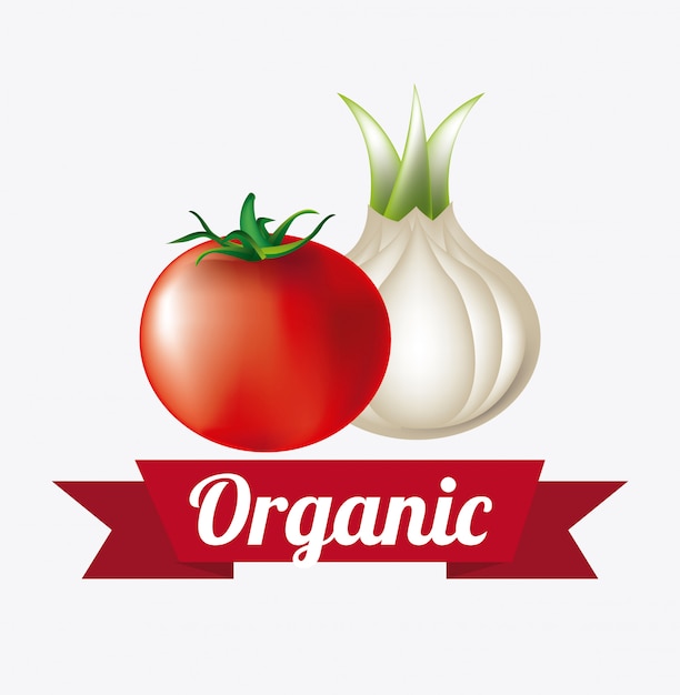 Bio-Lebensmittel-Label-Illustration