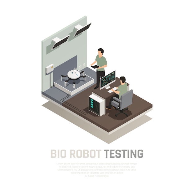 Bio Robot Testing Isometrische Zusammensetzung