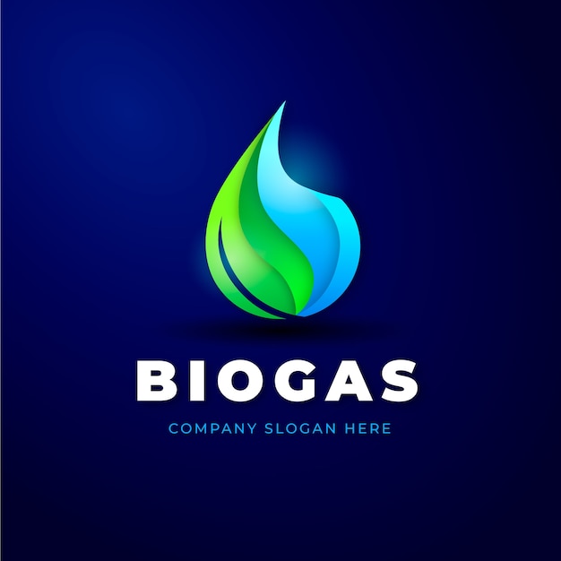 Biogas-logo mit farbverlauf