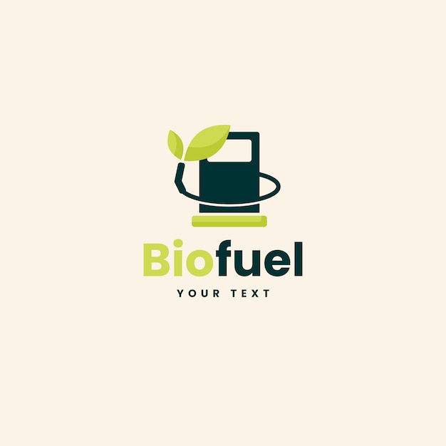 Biokraftstoff-Logo-Vorlage mit Farbverlauf