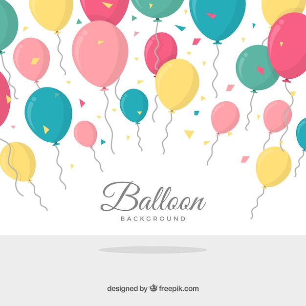 Kostenloser Vektor birhtday ballone hintergrund zu feiern