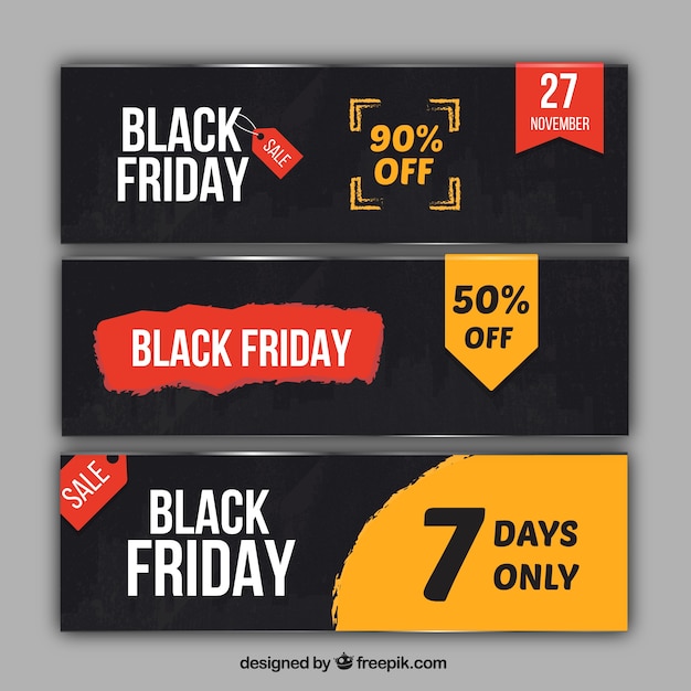 Black friday banner sammlung