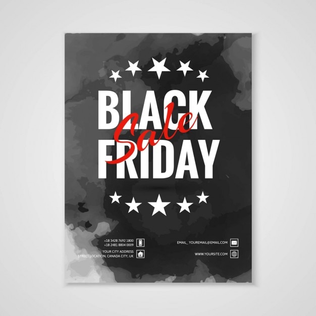 Kostenloser Vektor black friday broschüre