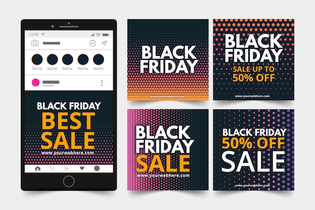 Black friday instagram geschichten sammlung