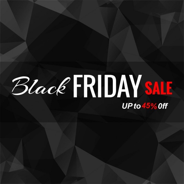 Kostenloser Vektor black friday polygon hintergrund