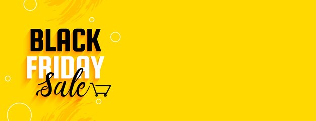 Black Friday Sale Banner in leuchtend gelber Farbe