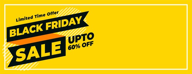 Black Friday Sale Banner mit zeitlich begrenzten Angebotsdetails