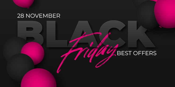 Kostenlose Vektor black friday sale-banner