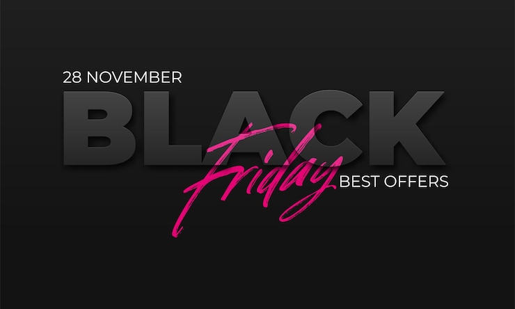Kostenlose Vektor black friday sale-banner