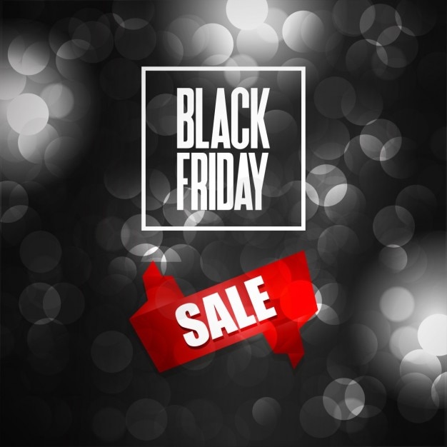 Kostenloser Vektor black friday sale bokeh hintergrund