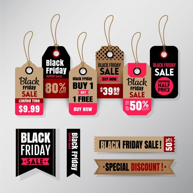 Black friday sale tag band banner