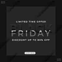 Kostenloser Vektor black friday-verkaufsbanner-layout-design