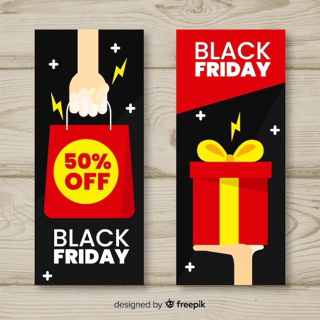 Black friday-verkaufsfahnenschablonen