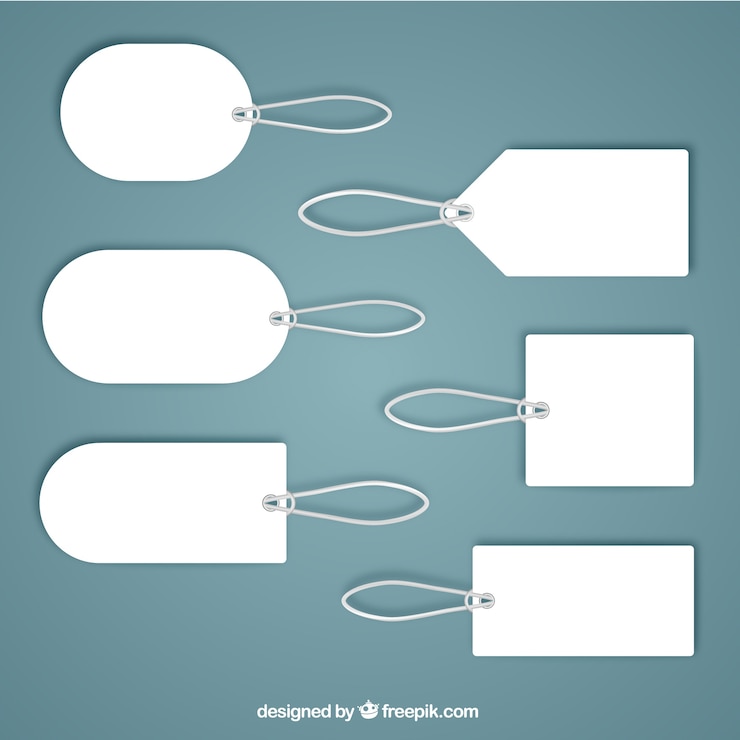 Kostenlose Vektor blank tags