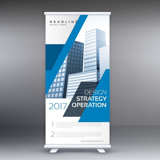 blau business roll up standee Banner Template-Design