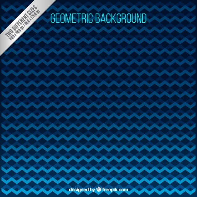 Kostenloser Vektor blau geometrischen zick-zack-hintergrund