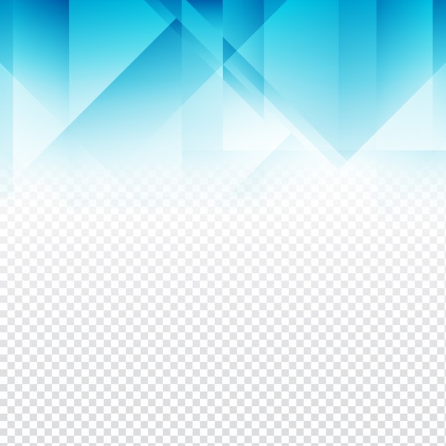 Blau polygon-design auf transparentem hintergrund