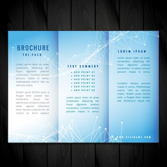 Blau trifold vektor broschüre design