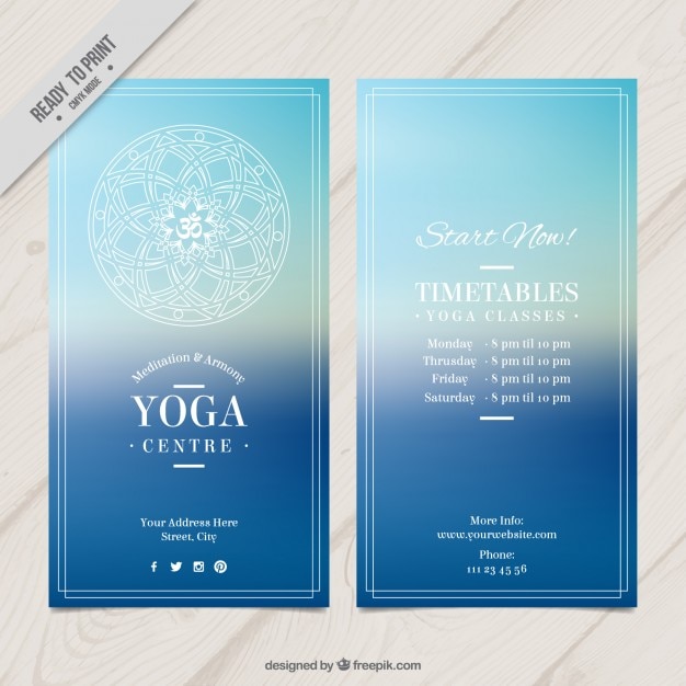 Blau yoga flyer