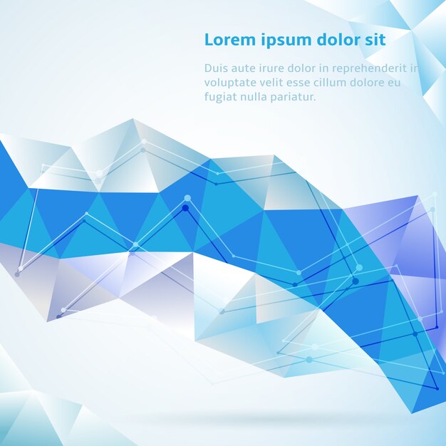 Blaue abstrakte geometrische Dreiecke Hintergrund Vektor-Illustration