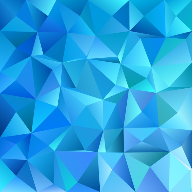 Blaue geometrische abstrakte chaotische Dreieck Muster Hintergrund - Mosaik Vektor Grafik-Design