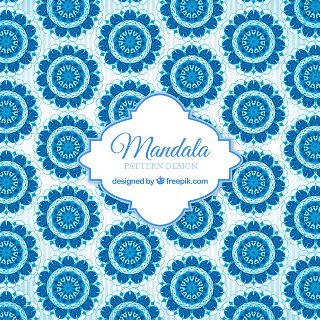 Blaue Mandala Muster Hintergrund