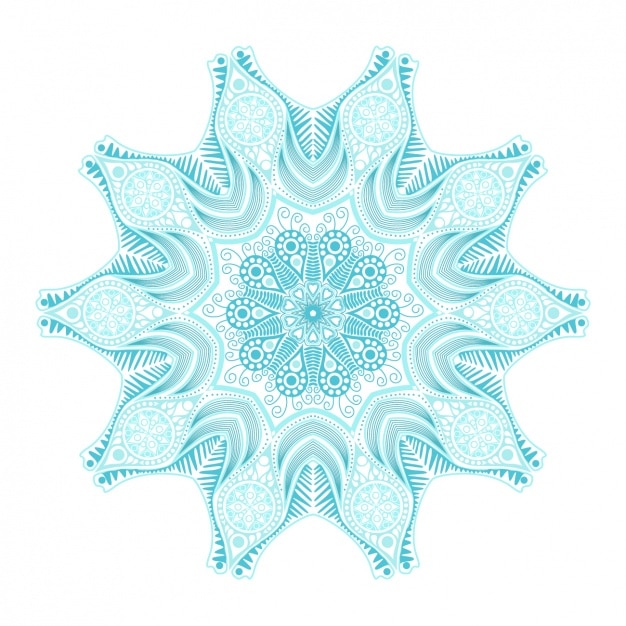 Kostenloser Vektor blaue mandala