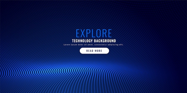 blaue Partikel Mesh Hintergrund Design