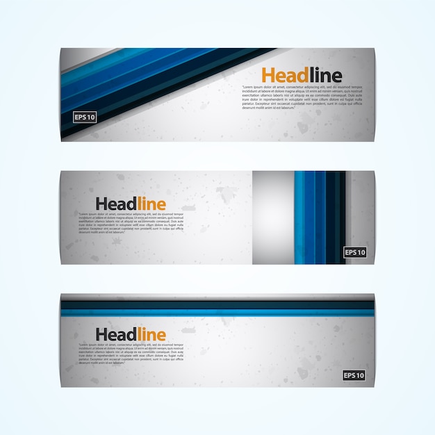 Blaue streifen banner design