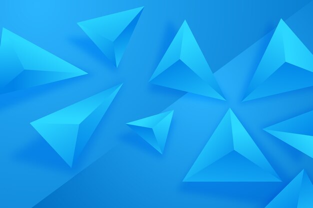 Blaue Tapete des Dreiecks 3d