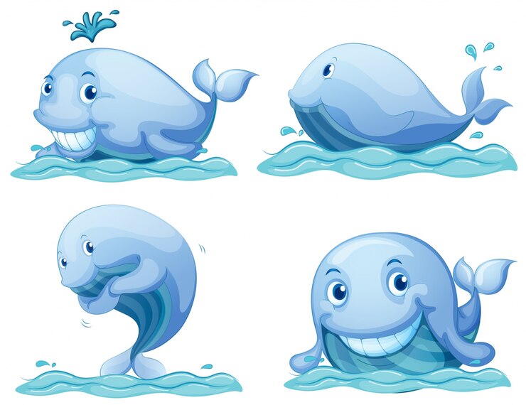 Kostenlose Vektor blaue wale