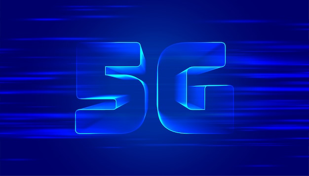 Blauer 5G fünfter generatitechnology Hintergrund