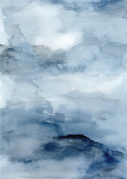 Blauer abstrakter Texturhintergrund mit Aquarell