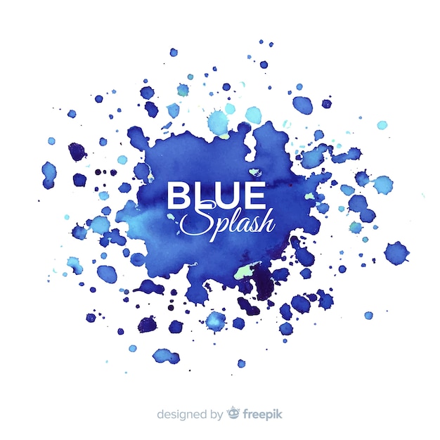 Blauer aquarell spritzen hintergrund