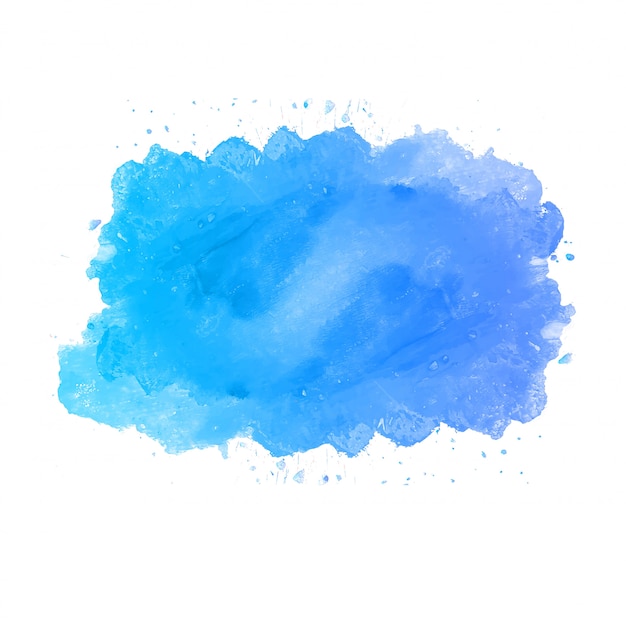 Kostenloser Vektor blauer aquarell-spritzhintergrund