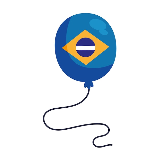 Kostenloser Vektor blauer ballon aus brasilien