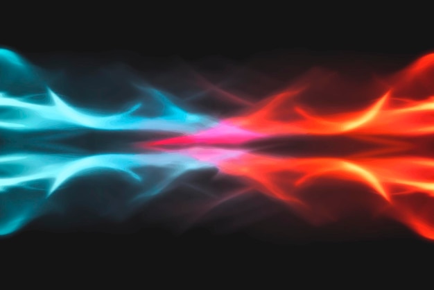 Blauer Flammenhintergrund, Fantasieneonfeuervektorbild