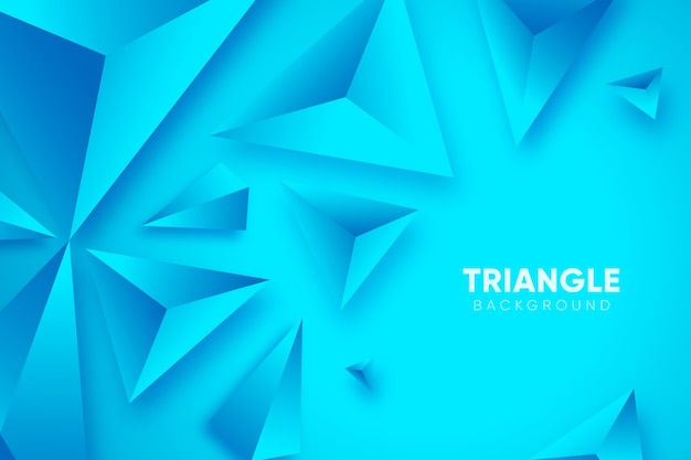 Blauer Hintergrund 3d mit Dreiecken