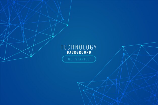 Blauer Hintergrund des abstrakten Technologiedrahtgeflechts