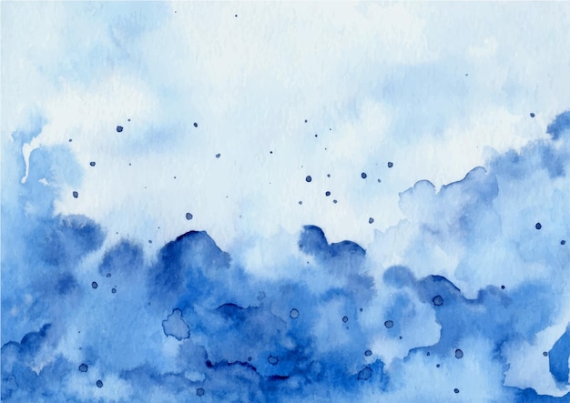 Blauer pastellfarbener abstrakter Texturhintergrund mit Aquarell