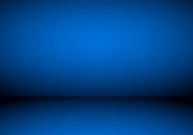 Kostenloser Vektor blauer studio-farbverlauf im leeren raum