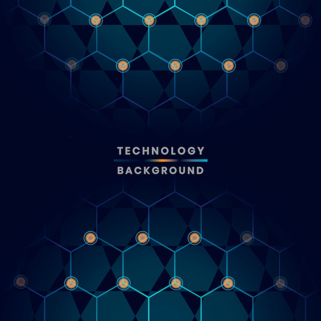 Kostenloser Vektor blauer technologiehintergrund