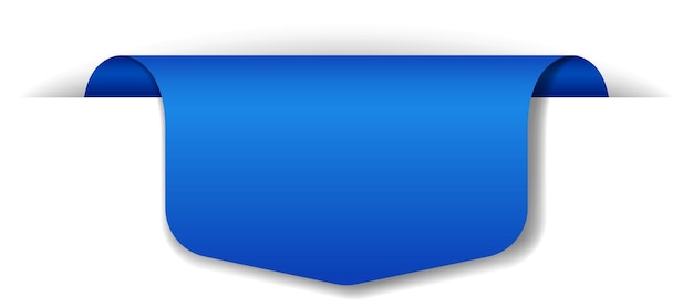 Blaues Bannerdesign auf weißem Hintergrund