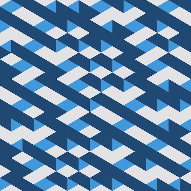 Blaues geometrisches nahtloses muster abstrakter hintergrund vektorillustration