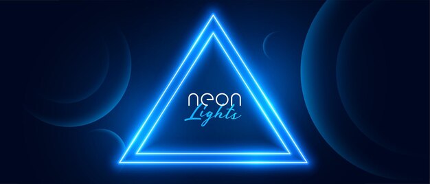 Blaues Neonkreis-Lichtrahmen-Design