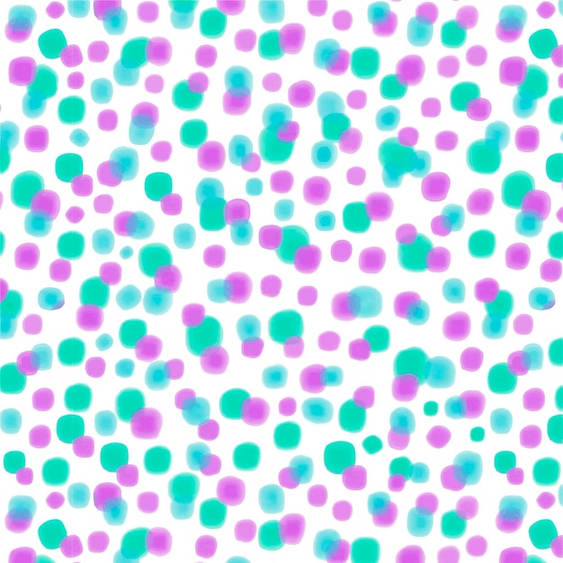 Blaues und violettes Aquarell dotty nahtloses Muster