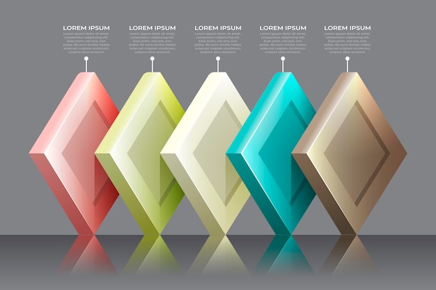 Blockebenen infografik