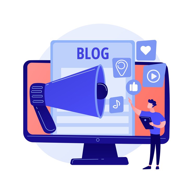 Kostenlose Vektor blogging-spaß. erstellung von inhalten, online-streaming, video-blog. junges mädchen, das selfie für soziales netzwerk macht, feedback teilt, selbstförderungsstrategie.